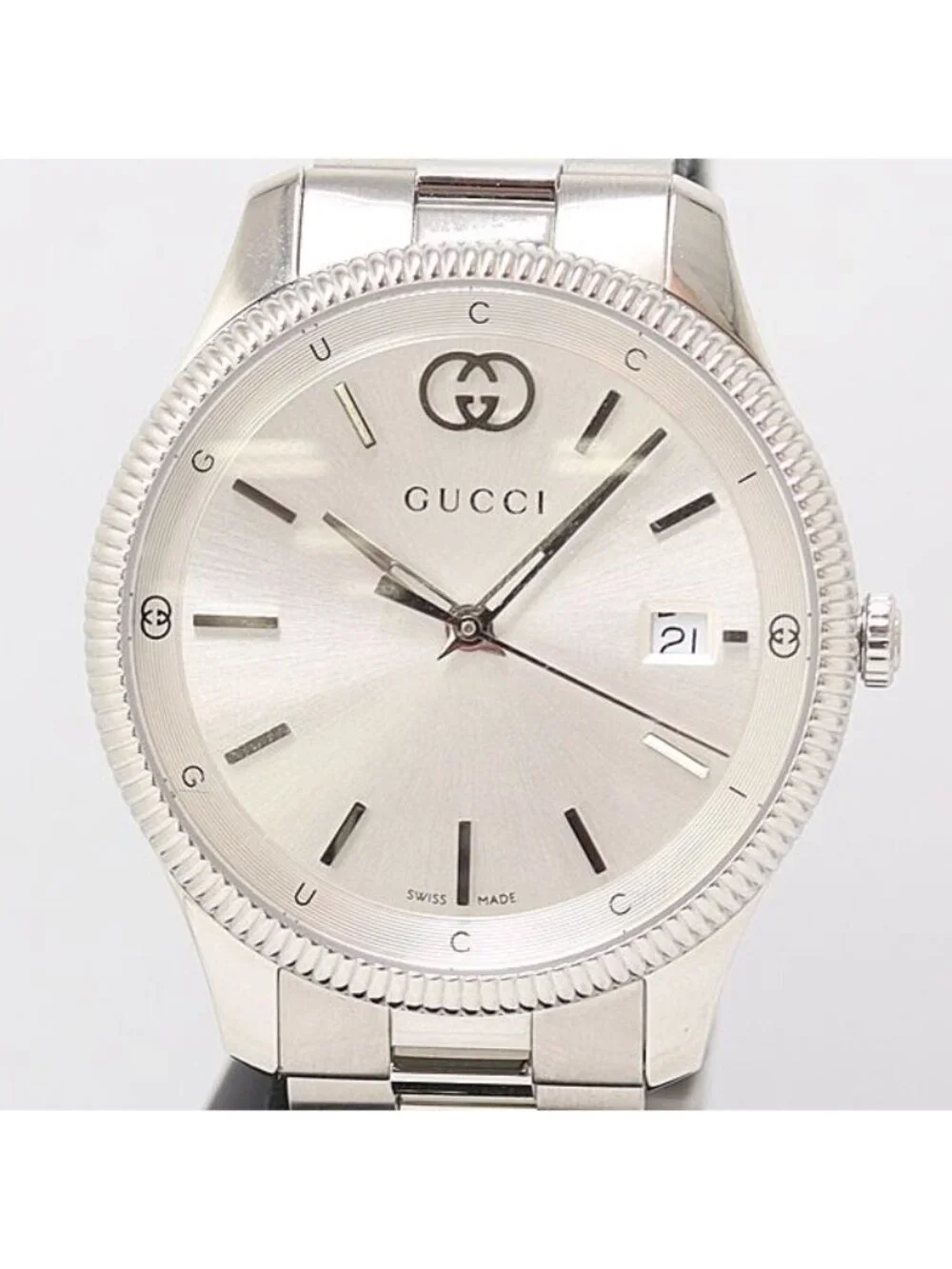 Gucci Timeless SS Quartz Silver Dial Watches Myt Watch